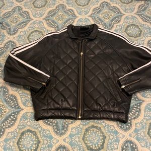 adidas leather jacket